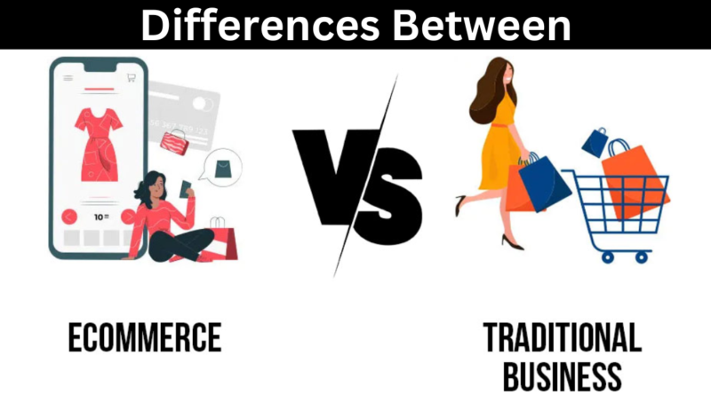 what are the differences between an e-commerce store and a traditional business?